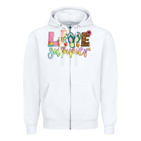 White love summer with gnome Zipper Hoodie - Artiststas