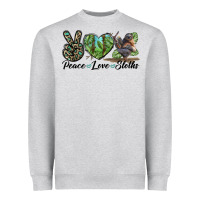 Peace Love Sloths Heavyweight Sweatshirt | Teevron