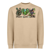 Mushroom Peace Love Sloths Heavyweight Sweatshirt - LillyAllenDesigns