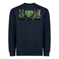 Navy Peace Love Sloths Heavyweight Sweatshirt - LillyAllenDesigns