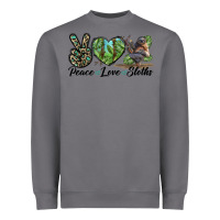 Storm Peace Love Sloths Heavyweight Sweatshirt - LillyAllenDesigns