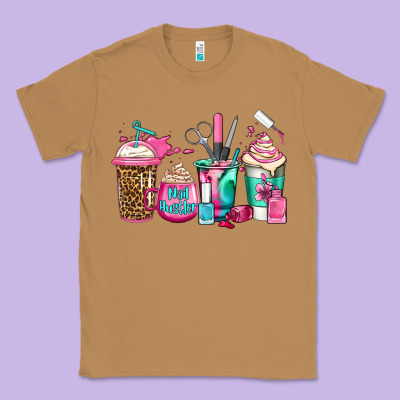 Nail Hustler Coffee Cups Classic Tee Designed By Jasminsmagicworld