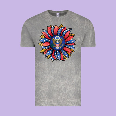 American Sunflower Vintage Tee Designed By Jasminsmagicworld