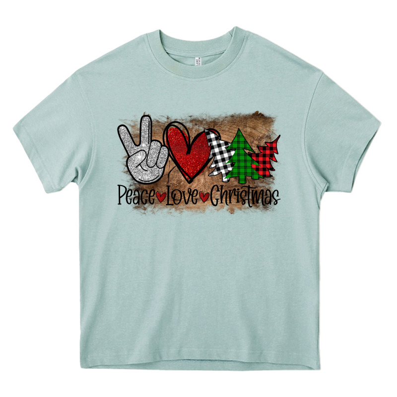 Peace Love Christmas Heavy Core Tee by Bettercallsaul | Teevron