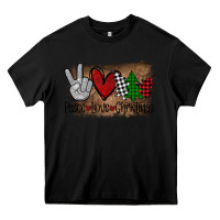 Black Peace Love Christmas Heavy Core Tee - Bettercallsaul