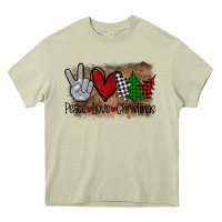 Mossy Peace Love Christmas Heavy Core Tee - Bettercallsaul
