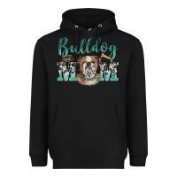 Black bulldog mom Heavyweight Hoodie - BarkalooDesign