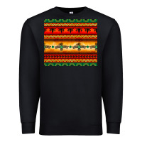 Black thunderbird bullskull Aztec pattern Premium Sweatshirt - BarkalooDesign
