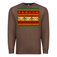 Chestnut thunderbird bullskull Aztec pattern Premium Sweatshirt - BarkalooDesign