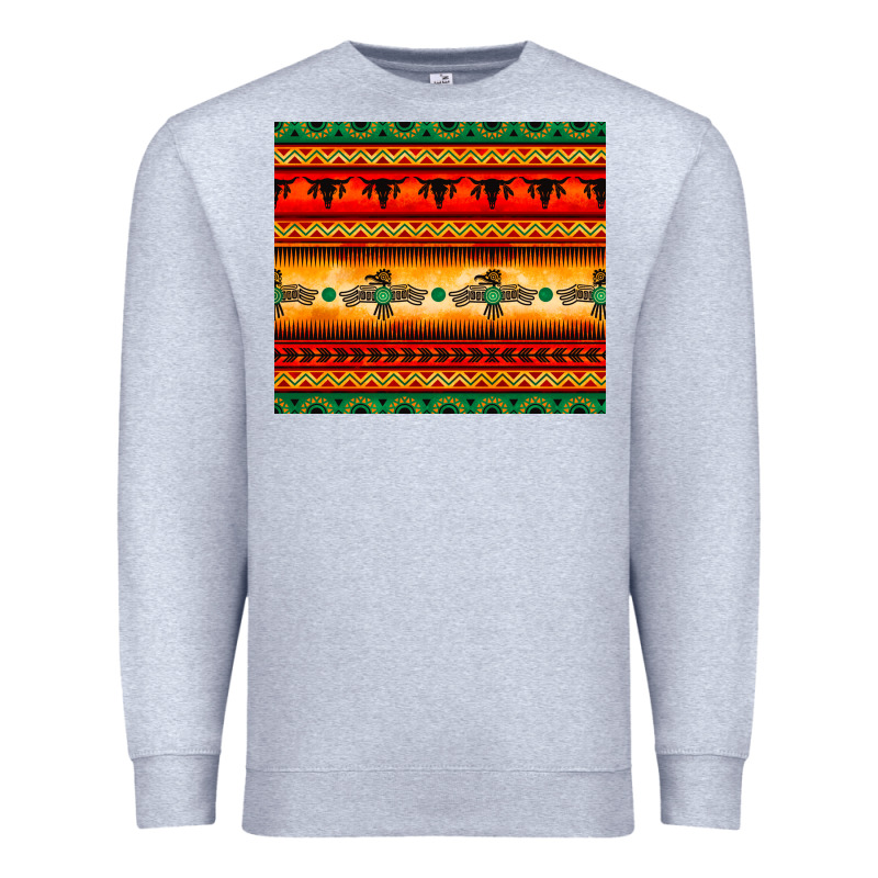 Thunderbird Bullskull Aztec Pattern Premium Sweatshirt by BarkalooDesign | Teevron