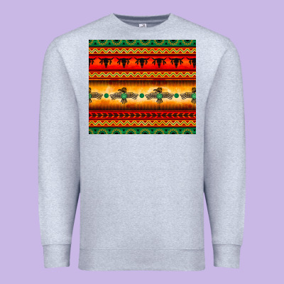 Thunderbird Bullskull Aztec Pattern Premium Sweatshirt Designed By Barkaloodesign