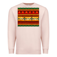 Pale Pink thunderbird bullskull Aztec pattern Premium Sweatshirt - BarkalooDesign