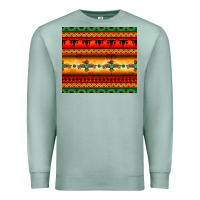 Seafoam thunderbird bullskull Aztec pattern Premium Sweatshirt - BarkalooDesign