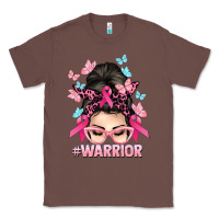 Chestnut Warrior Cancer messy bun Cancer Awareness Classic Tee - HowdyJamesFarm