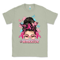 Matcha Warrior Cancer messy bun Cancer Awareness Classic Tee - HowdyJamesFarm