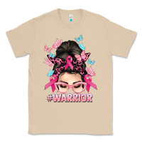 Mushroom Warrior Cancer messy bun Cancer Awareness Classic Tee - HowdyJamesFarm