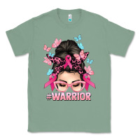 Sage Warrior Cancer messy bun Cancer Awareness Classic Tee - HowdyJamesFarm