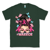 Sports Green Warrior Cancer messy bun Cancer Awareness Classic Tee - HowdyJamesFarm