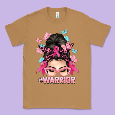 Warrior Cancer Messy Bun Cancer Awareness Classic Tee Designed By Howdyjamesfarm