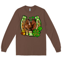 Chestnut St. Patrick's Day horse horseshoe Long Sleeve Tee - OliviaCreatesArt