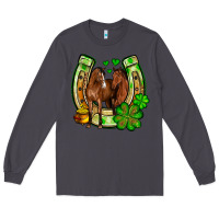 Smoke St. Patrick's Day horse horseshoe Long Sleeve Tee - OliviaCreatesArt