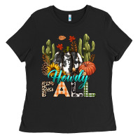 Black Howdy Fall Ladies Tee - texasbilliewilder