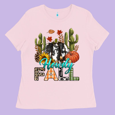 Howdy Fall Ladies Tee Designed By Texasbilliewilder