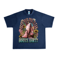 Navy Keep your soul clean boots dirty Cowboy western Urban Heavy Tee - HowdyJamesFarm