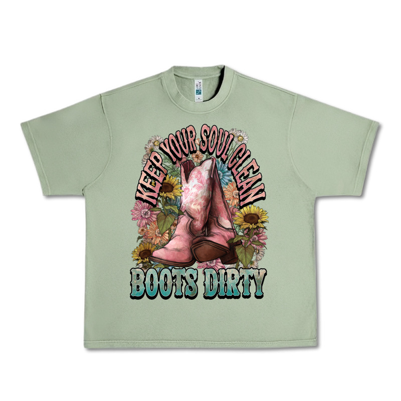 Keep Your Soul Clean Boots Dirty Cowboy Western Urban Heavy Tee by HowdyJamesFarm | Teevron