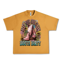 Peanut Butter Keep your soul clean boots dirty Cowboy western Urban Heavy Tee - HowdyJamesFarm