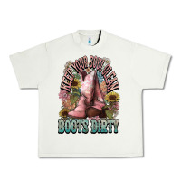 Pistachio Keep your soul clean boots dirty Cowboy western Urban Heavy Tee - HowdyJamesFarm