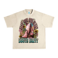 Sandshell Keep your soul clean boots dirty Cowboy western Urban Heavy Tee - HowdyJamesFarm