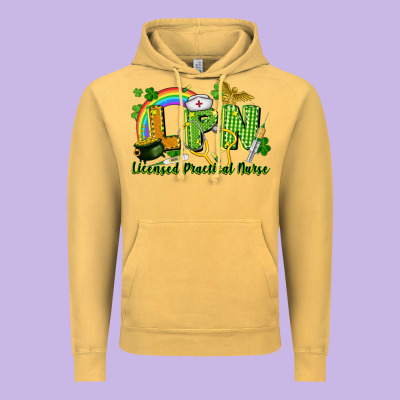 Lpn Licensed Practical Nurse St. Patrick's Day Vintage Hoodie Designed By Cowgirlartshop