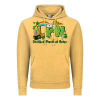 Vintage Mustard LPN Licensed Practical Nurse St. Patrick's Day Vintage Hoodie - CowGirlArtShop