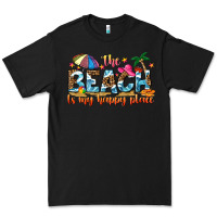 Black the beach is my happy place Premium Tee - NancyCooperArtShop