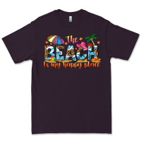 Plum the beach is my happy place Premium Tee - NancyCooperArtShop