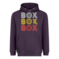 Plum Vintage Retro Box Box Box Formula Racing Heavyweight Hoodie - longCreatives