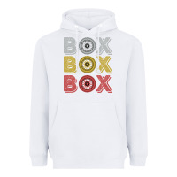 White Vintage Retro Box Box Box Formula Racing Heavyweight Hoodie - longCreatives