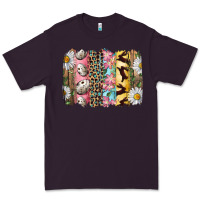 Plum Easter Brushstroke With Quail Eggs Daisy And Bunny Premium Tee - RanaPortraitStore