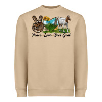 Mushroom peace love boer goat Heavyweight Sweatshirt - LillyAllenDesigns