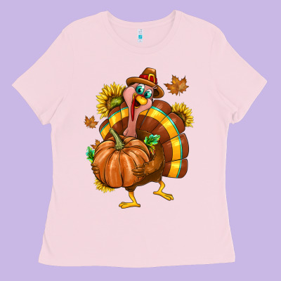Thanksgiving Turkey Ladies Tee Designed By Texasbilliewilder