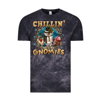 Cloud Black chillin with my gnomies Vintage Tee - CowGirlArtShop