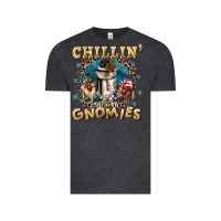 Vintage Black chillin with my gnomies Vintage Tee - CowGirlArtShop