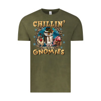 Vintage Olive chillin with my gnomies Vintage Tee - CowGirlArtShop