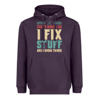 Plum that's what i do   i fix stuff and i know things Heavyweight Hoodie - longCreatives