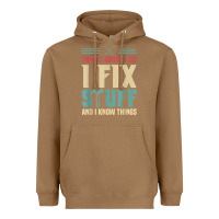 Toasted Coconut that's what i do   i fix stuff and i know things Heavyweight Hoodie - longCreatives