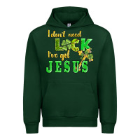 Forest Green i dont need luck i have got jesus Urban Hoodie - AdoDesignShop