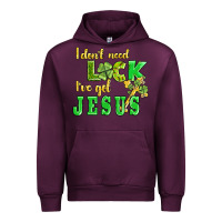 Mauve Wine i dont need luck i have got jesus Urban Hoodie - AdoDesignShop