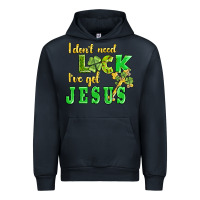 Navy i dont need luck i have got jesus Urban Hoodie - AdoDesignShop
