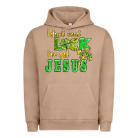 Pigment Burro i dont need luck i have got jesus Urban Hoodie - AdoDesignShop